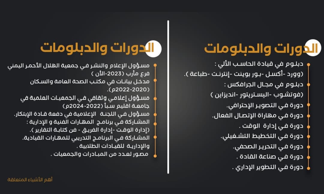 إعلانات الدورات والدبلومات